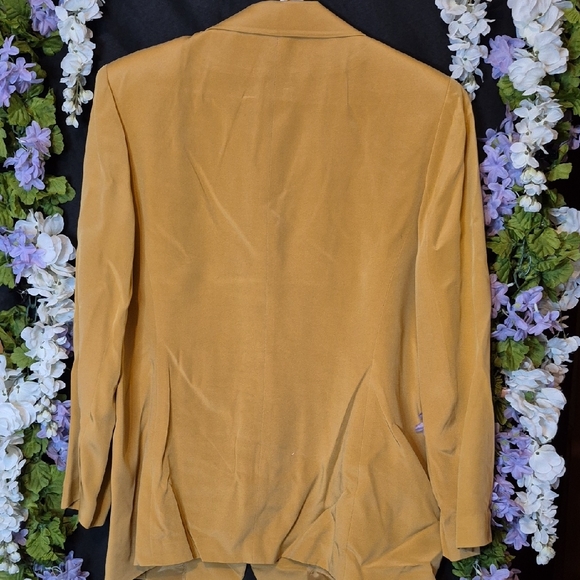Kasper Mustard Velvet Blazer Jacket - Picture 3 of 5